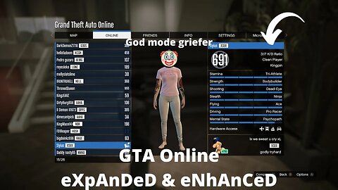GTA Online Griefer turns Clown Mode - "eXpAnDeD & eNhAnCeD" ft god mode jet griefer | Siyius LOL