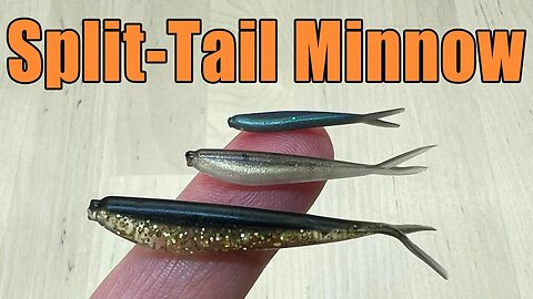 Split-Tail Minnow - Micro Soft Plastic Fishing Bait for Crappie, Panfish & Bass