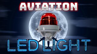 LED Aviation Obstruction Light - Single Lamp - Red Lens with Wire Guard
