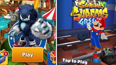 Sonic Dash VS Subway Surfers I Warehog Sonic VS Mario