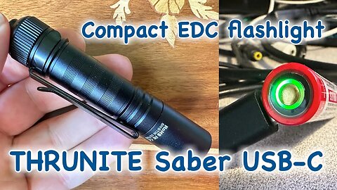 THRUNITE Saber compact EDC flashlight in 4k UHD