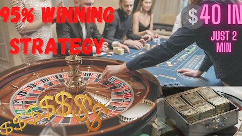 95% Winning Strategy|$40 in JUST 2 minutes||Roulette||😱😱😱😱😱😱