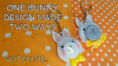 2 ways to make a simple bunny keyring with #beebeecrafts. Great craft seller.