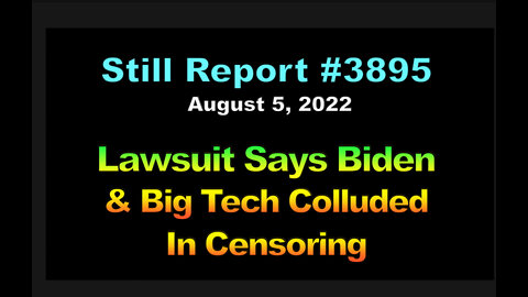 Lawsuit Says Biden & Big Tech Colluded In Censoring, 3895