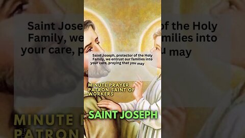 MINUTE PRAYER. Saint Joseph: Patron saint of workers #shortsprayer #shorts