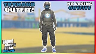 Easy Black Joggers Rampage Ripped Shirt Glitch Tryhard Modded Outfit (No Transfer) (GTA Online)