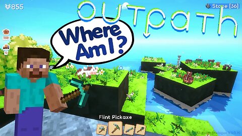 Outpath: First Journey - Minecraft Steve In A New Voxel World (Clicker Building Game)