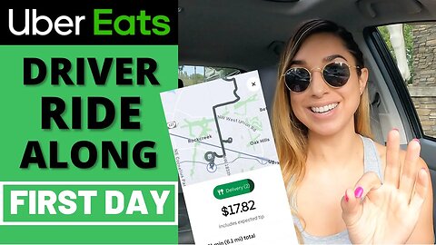 Uber Eats Driver First Day Ride Along | Learning The App | Part 1