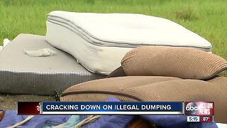 'It looks like a whole house' | Pasco neighbors upset over illegally dumped pile of furniture