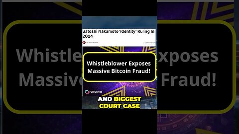 Whistleblower Exposes Massive Bitcoin Fraud 📣🪙… #BitcoinScam #Whistleblower #conspiracy #davidicke