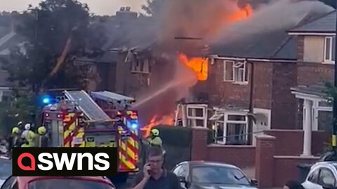 **ADDITIONAL FOOTAGE** Footage shows gas explosion at a property in Birmingham