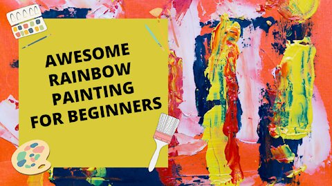 Rainbow Painting for beginners. Awesome!