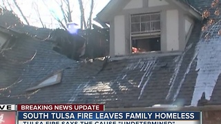 House fire leaves family homeless in South Tulsa