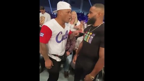Hector Lombard confronts Tyron Woodley for sleeping with his ex girlfriend