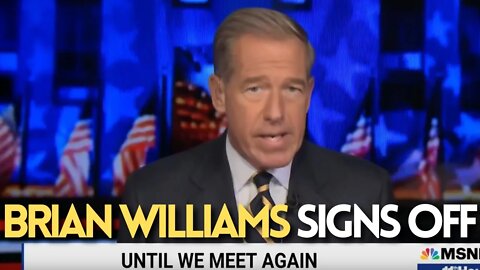 BRIAN WILLIAMS QUITS MSNBC LIVE ON AIR