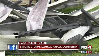 Strong winds damage homes in East Naples community