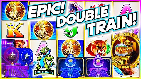 EPIC LONG DOUBLE TRAIN Better Than JACKPOT WIN! Luxury Line Buffalo Slot