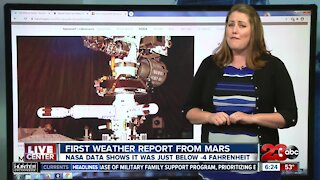NASA has received the first weather report from Mars rover