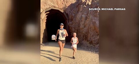 Woman runs through Las Vegas on US tour to support at-risk youth