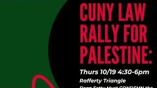 Fatima Mohammed The @CUNYLaw Rally for #palestine at the Rafferty Triangle LIC Queens 10/19/23