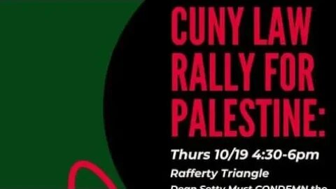 Fatima Mohammed The @CUNYLaw Rally for #palestine at the Rafferty Triangle LIC Queens 10/19/23