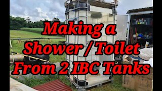 Buulding a Shower / Toilet from 2 IBC Tanks