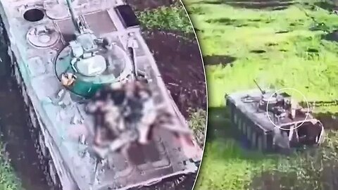 Ukraine drone strikes again on Russian tank to confirm death shocking footage