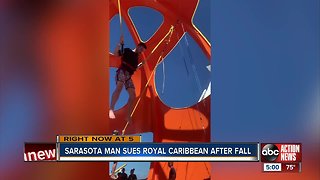 Sarasota man sues Royal Caribbean after falling from bungee attraction