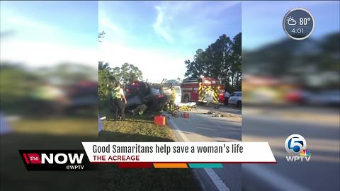 Good Samaritans help save a woman's life