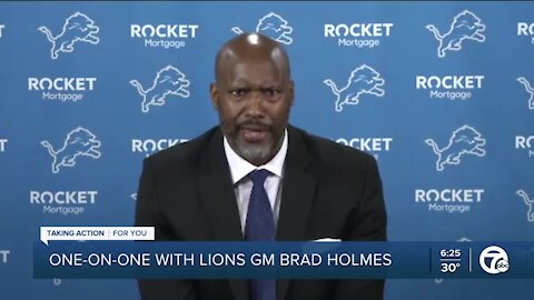 Lions GM Brad Holmes talks one-on-one with WXYZ's Brad Galli