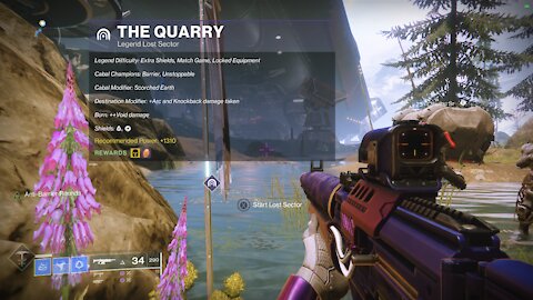 Destiny 2- Legend Lost Sector in the EDZ- The Quarry 6-7-21