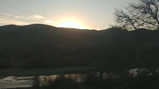 Viewing the sunset from the Amtrak Coast Starlight