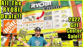 Home Depot Gift Center Sale! All The RYOBI Deals! Must See Gift Ideas!!