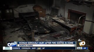 Woman rushed to hospital after North Park house fire