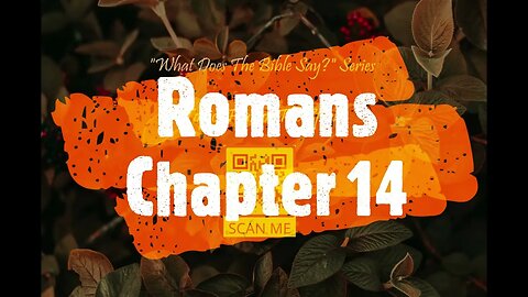 "What Does The Bible Say?" Series - Topic: Fruit of The Spirit, Part 18: Romans 14