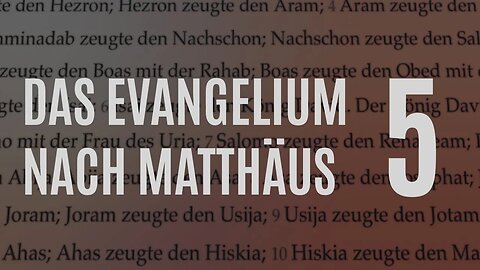 DZW, Ep. 134: Matthäus Kap. 5 - Übersicht übers ganze Buch (Gesetz, Liebe, Scheidung, Wiederheirat)