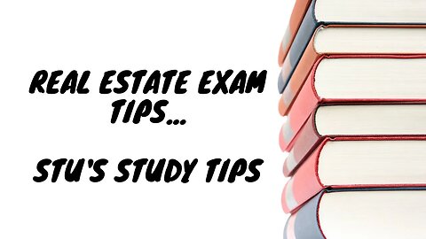 STUDY TIPS for real estate exam