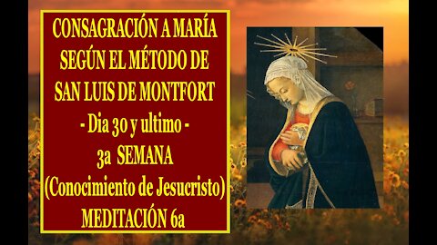 CONSAGRACIÓN A MARÍA SEGÚN EL MÉTODO DE SAN LUIS DE MONTFORT 30 - 6a MEDITACIÓN de la 3a SEMANA -