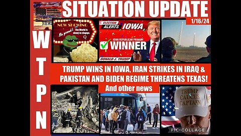 SITUATION UPDATE: TRUMP WINS BIG IN IOWA! IRAN STRIKES IN IRAQ & PAKISTAN! HOUTHIS HUNTING US