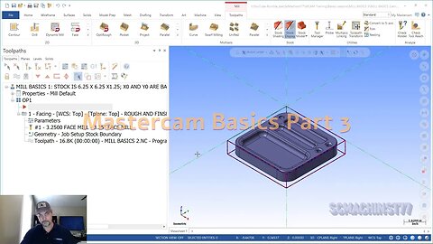 MASTERCAM - TOOL PATH CREATION PART 3 BASICS SERIES