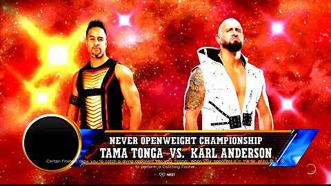 Wrestle Kingdom 17 Tama Tonga vs Karl Anderson for the NEVER Openweight Championship