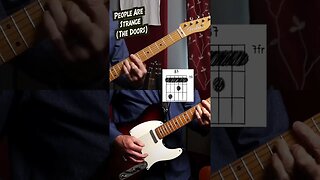 How to play People are Strange by the doors on guitar (with tabs) #shorts #guitar #thedoors