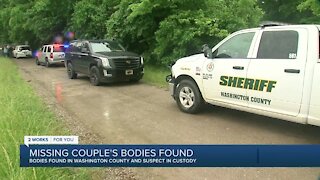 Missing couple's bodies found in Washington County, suspect in custody