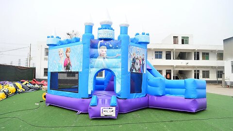 Frozen Bounce House With Slide#slide #bounce #bouncy #castle #inflatablebouncer #inflatable #factory