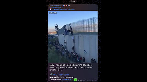 Footage emerged showing protesters advancing towards the fence on the Lebanon-Israel border.