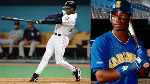 Ken Griffey Jr. hits the first home run of his hall of fame career!
