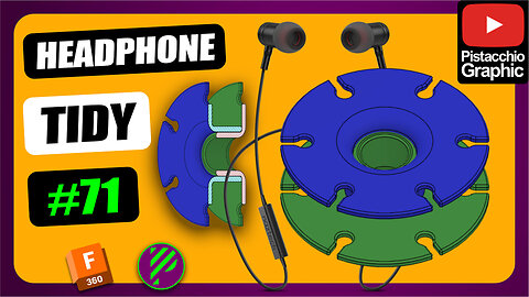 #71 Headphone Tidy | Fusion 360 | Pistacchio Graphic