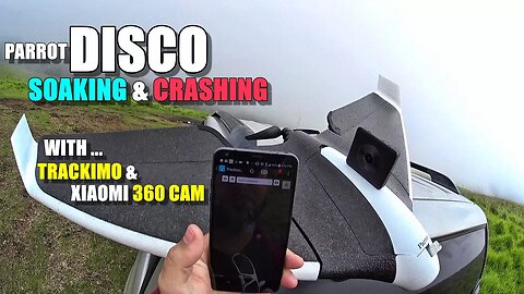 PARROT DISCO Wet Flight Test - Soaking & Crashing with Trackimo & Xiaomi Mijia 360 Cam