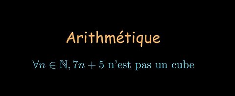 7n + 5 n'est jamais un cube