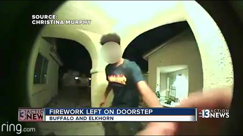 'Ding Dong Ditch' turns dangerous when teen throws firework on porch